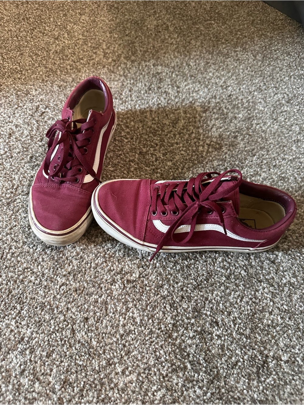 Vans Maroon (Burgundy) Low Top Sneakers